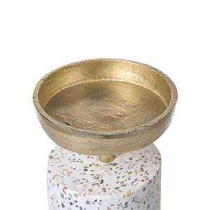 Zestaw 2 świeczników kaengan kamień 13/24 cm złoty Zestaw 2 świeczników kaengan kamień 13/24 cm złoty