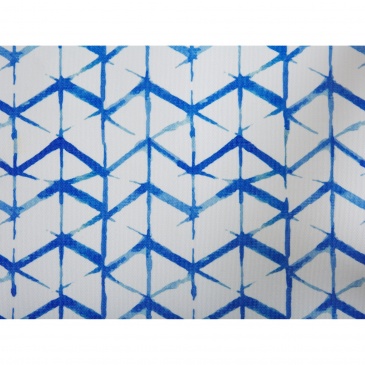 Zestaw 2 tkanin leżakowych biało-niebieski ANZIO / AVELLINO