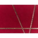 Zestaw 2 welurowych poduszek dekoracyjnych geometryczny wzór 45 x 45 cm czerwony PINUS