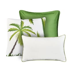 Zestaw 3 poduszek ogrodowych SEASIDE Wzór roślinny Zielony