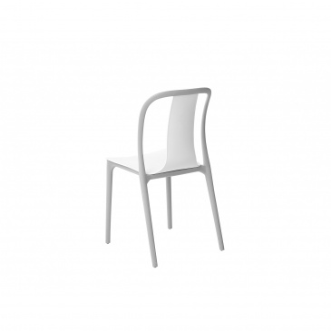 Zestaw 4 krzeseł ogrodowych biało-szary SPEZIA