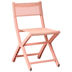 Zestaw 4 krzeseł ogrodowych TALCA Składane Koralowy Zestaw 4 krzeseł ogrodowych TALCA Składane Koralowy