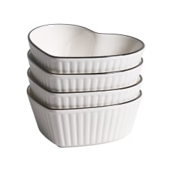 Zestaw 4 misek MACE Porcelana Biały
