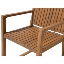 Zestaw 8 krzeseł ogrodowych drewnianych z poduszkami zielonymi SASSARI