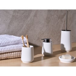 Zestaw akcesoriów łazienkowych 4 elementy SUCHES Biały Zestaw akcesoriów łazienkowych 4 elementy SUCHES Biały