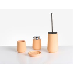 Zestaw akcesoriów łazienkowych 4 elementy SUCHES Pomarańczowy Zestaw akcesoriów łazienkowych 4 elementy SUCHES Pomarańczowy