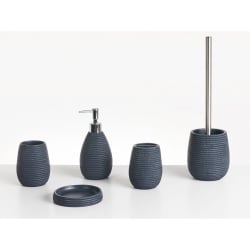 Zestaw akcesoriów łazienkowych 5 elementów QUILCA Ciemnoniebieski Zestaw akcesoriów łazienkowych 5 elementów QUILCA Ciemnoniebieski