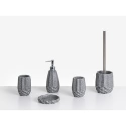Zestaw akcesoriów łazienkowych 5 elementów SAMIRIA Szary Zestaw akcesoriów łazienkowych 5 elementów SAMIRIA Szary