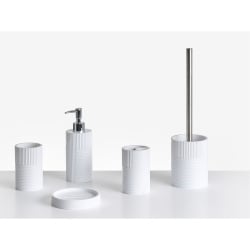 Zestaw akcesoriów łazienkowych 5 elementów SEPAHUA Biały Zestaw akcesoriów łazienkowych 5 elementów SEPAHUA Biały