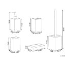 Zestaw akcesoriów łazienkowych 5 elementów VILCANOTA Beżowy marmur