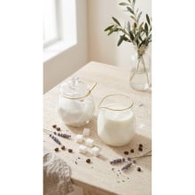 Zestaw Cukierniczka 300 ml i mlecznik 300 ml ze złotym rantem Geo Gold 32132