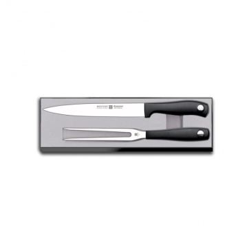Zestaw do krojenia pieczeni nóż+widelec Wüsthof Silverpoint srebna