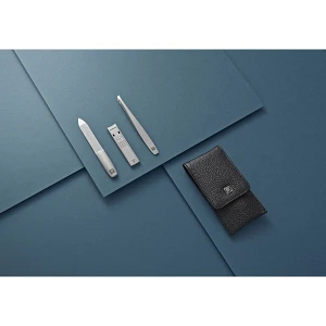 Zestaw do manicure Zwilling Twinox – czarne, skórzane etui, 3 elementy Czarny Zestaw do manicure Zwilling Twinox – czarne, skórzane etui, 3 elementy Czarny