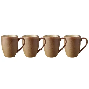 Zestaw kubków 300ml 4szt. wood/sand stoneware 28077 Zestaw kubków 300ml 4szt. wood/sand stoneware 28077