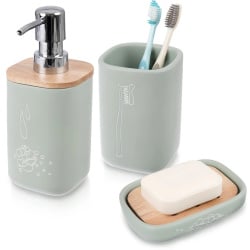 Zestaw łazienkowy zielony GREENISH 3 el.