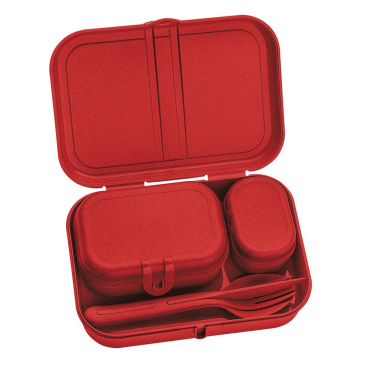 Zestaw Lunchboxów + sztućce Pascal org. Red 3168676