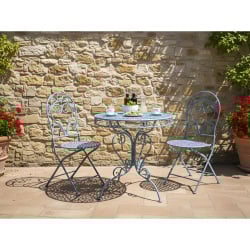 Zestaw mebli balkonowych ALBINIA Metal Niebieski