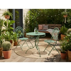 Zestaw mebli balkonowych ALBINIA Metal Zielony