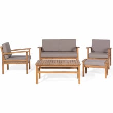 Zestaw mebli ogrodowych z certyfikowanego drewna 4-osobowy MANILA