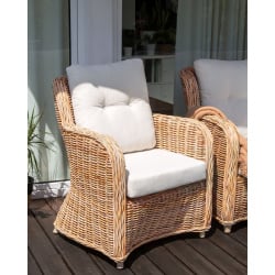 Zestaw ogrodowy alessano rattan naturalny Zestaw ogrodowy alessano rattan naturalny