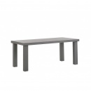 Zestaw ogrodowy betonowy stół i 2 ławki szary TARANTO