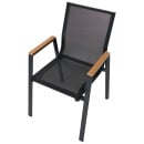 Zestaw ogrodowy dla 4 osób TIANO Metal Czarny