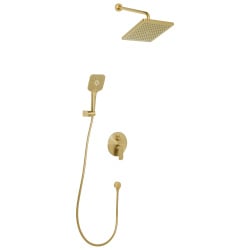 Zestaw prysznicowy podtynkowy z deszczownicą CANAIMA Złoty Zestaw prysznicowy podtynkowy z deszczownicą CANAIMA Złoty