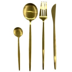 Zestaw sztućców gilded złote na 6 osób Zestaw sztućców gilded złote na 6 osób