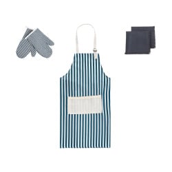 Zestaw tekstyliów kuchennych CUCUMIS Niebieski