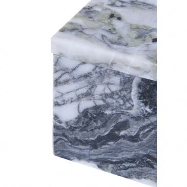 Zielone pudełko z pokrywą Marble Mint Grey 30x15x7cm