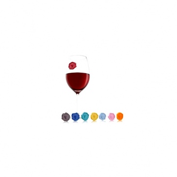 Znaczniki do szklanek i kieliszków 8 szt. Vacu Vin Classic Grapes