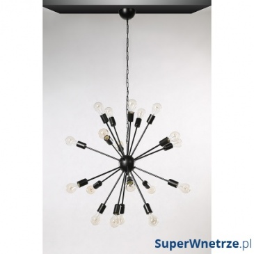 Lampa wisząca śr.75cm King Home Sputnik czarna