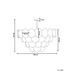 Żyrandol TEMASH Szkło Mosiężny