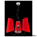 Lampa wisząca Victoria 3 Lampex czerwona